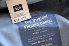 画像6: 00s DOCKERSドッカーズ ツータック デニム トラウザーズ w36 L30★Levi'sリーバイス (6)