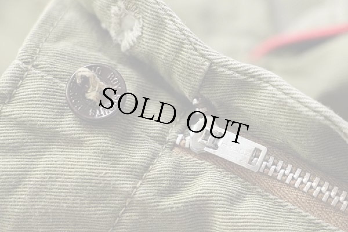 画像6: 60s BSA ボーイスカウト コットンツイル パンツ オリーブ w33 (6)