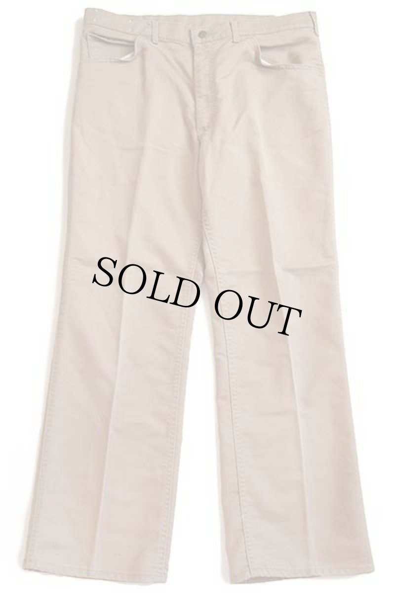 画像2: 80s USA製 Leeリー 204-0424 ツイルパンツ カーキ w36 L30 (2)