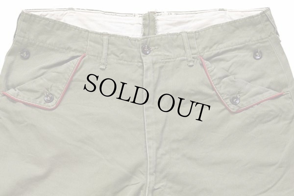 画像4: 60s BSA ボーイスカウト コットンツイル パンツ オリーブ w33 (4)