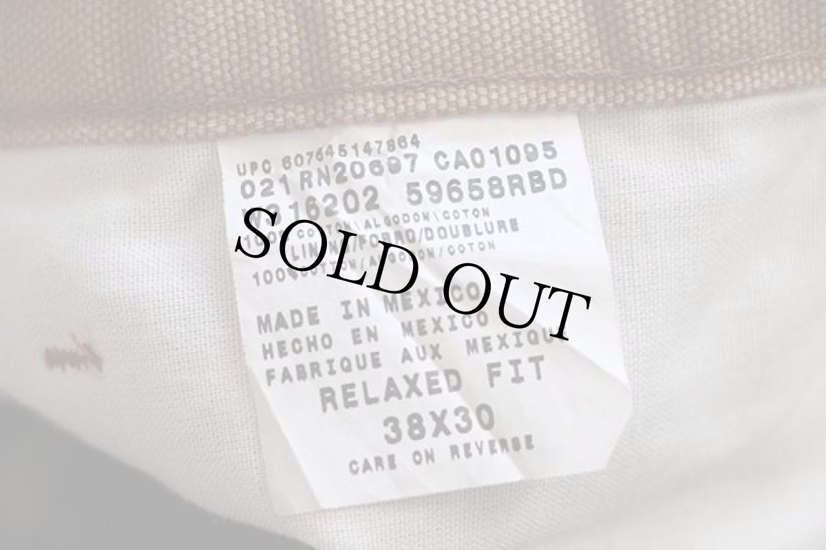 画像6: Dickiesディッキーズ オンブレチェック ネルライナー ダック地 ペインターパンツ 茶 w38 L30 (6)