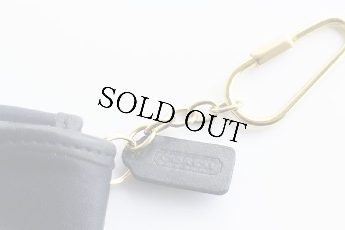 画像5: COACH オールド コーチ レザー コインケース キーホルダー 紺★キーチェーン (5)