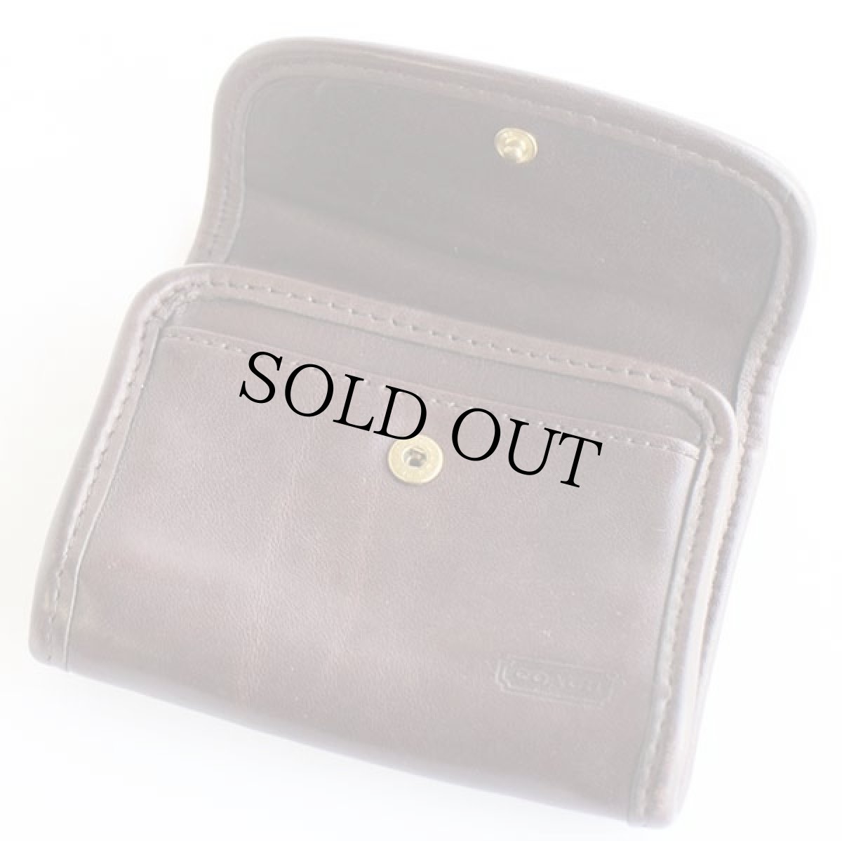 画像4: COACH オールド コーチ レザー コインケース 焦げ茶★ウォレット (4)