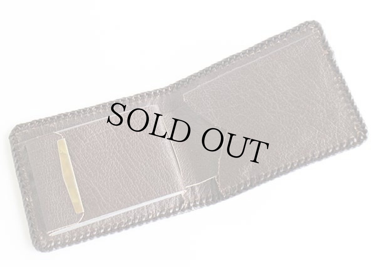 画像3: ビンテージ どんぐり柄 カービング レザー ウォレット 茶 (3)