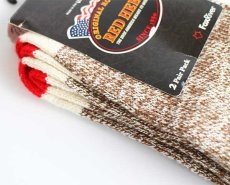 画像5: 未使用★USA製 FoxRiver RED HEEL レッドヒール ソックス 霜降り茶 L 2ペア★靴下 (5)