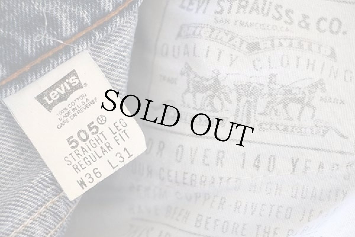 画像6: 90s USA製 Levi'sリーバイス 505 デニムパンツ w36 L31 (6)