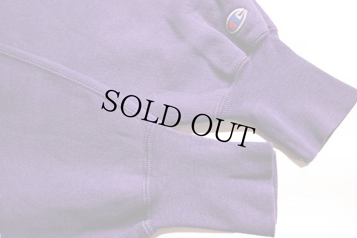 画像5: 90s USA製 Championチャンピオン LOURDES ATHLETIC DEPT. 三段中抜き リバースウィーブ スウェット 紫 L (5)