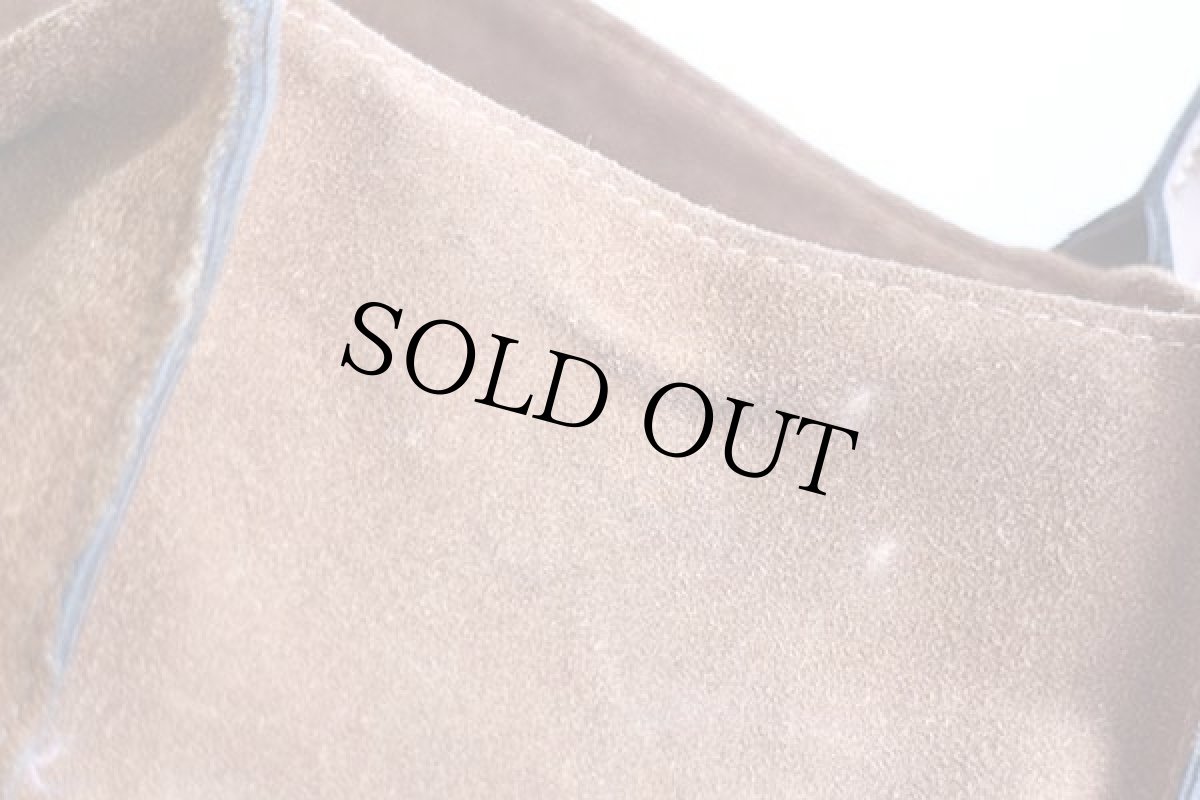 画像9: 80s Berman's レザーハンドル スエードレザー トートバッグ 茶 (9)