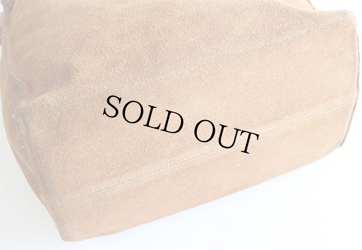 画像4: 80s Berman's レザーハンドル スエードレザー トートバッグ 茶 (4)