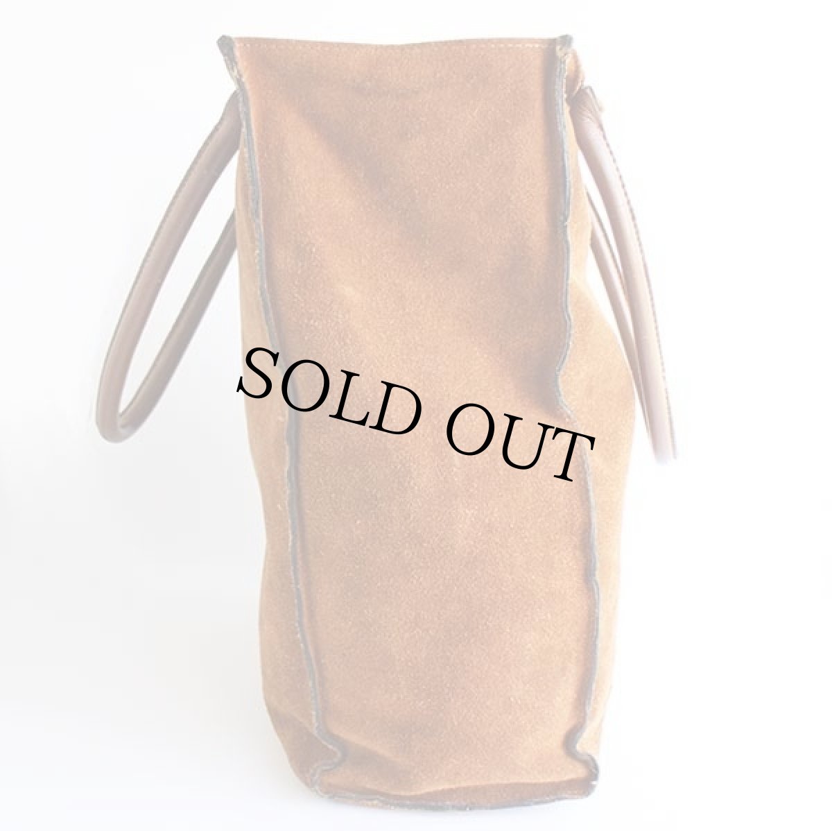 画像3: 80s Berman's レザーハンドル スエードレザー トートバッグ 茶 (3)