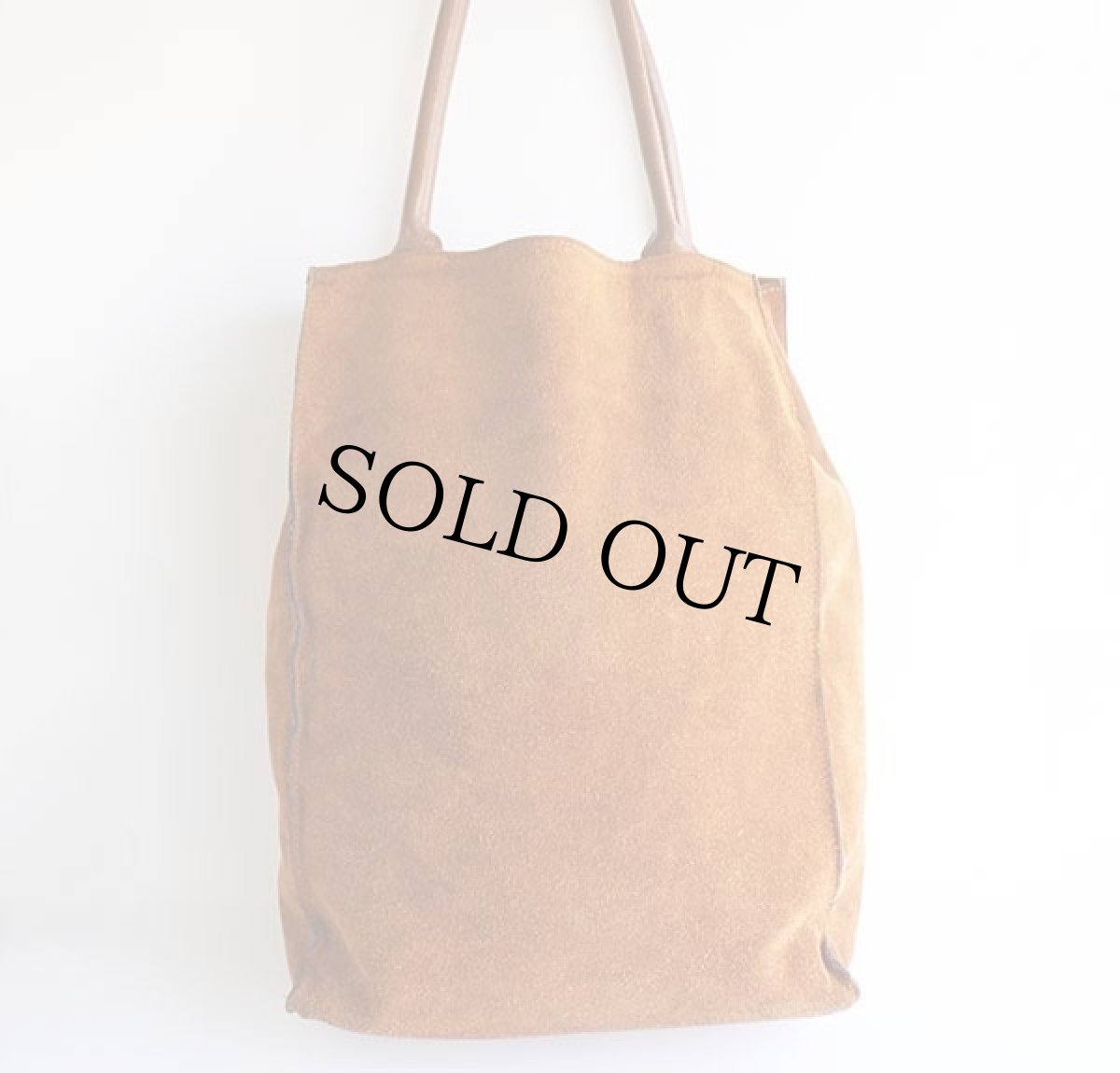 画像2: 80s Berman's レザーハンドル スエードレザー トートバッグ 茶 (2)