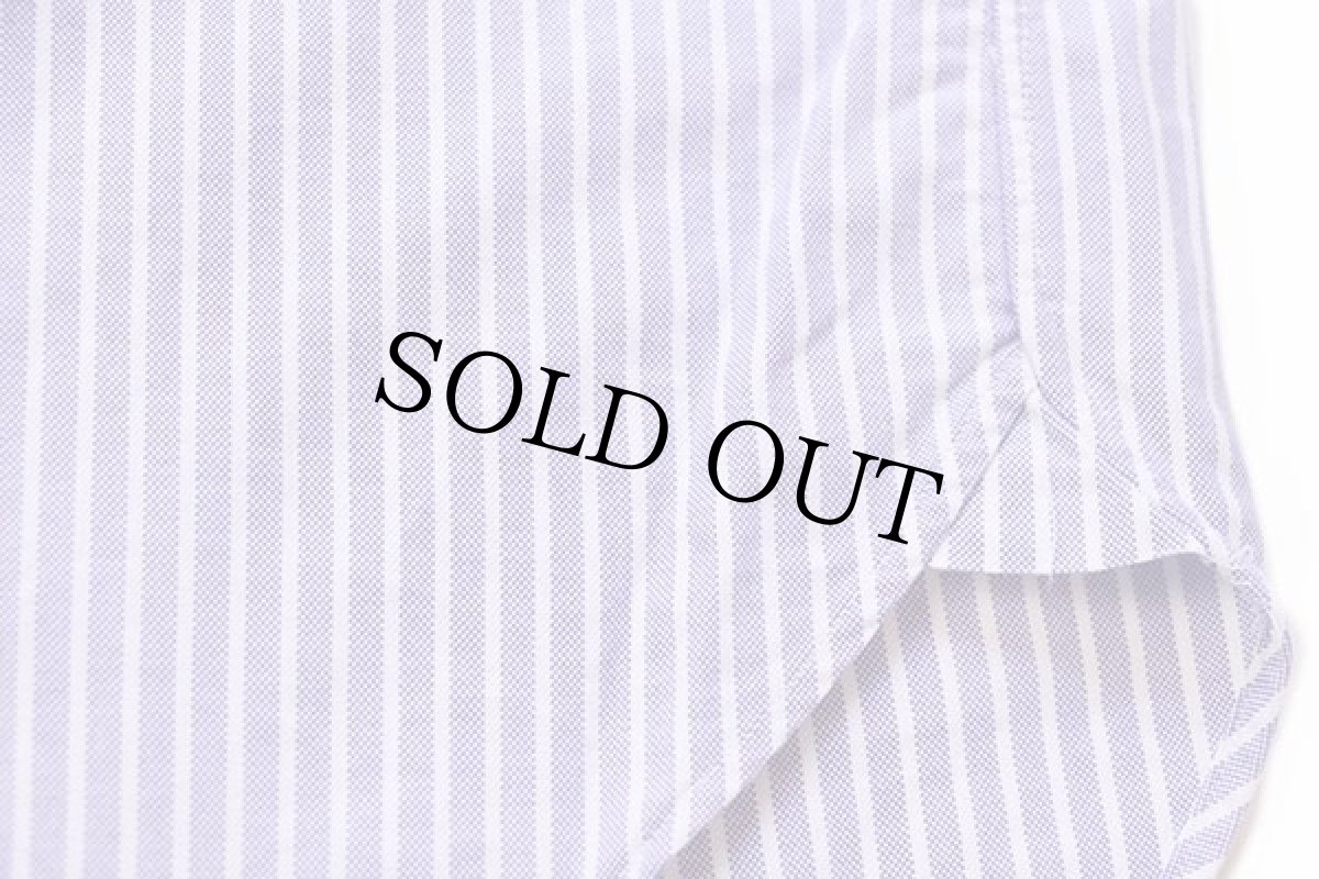 画像6: USA製 Brooks Brothersブルックスブラザーズ Makers MILANO ストライプ ボタンダウン オックスフォード コットンシャツ 薄紫×白 16 (6)