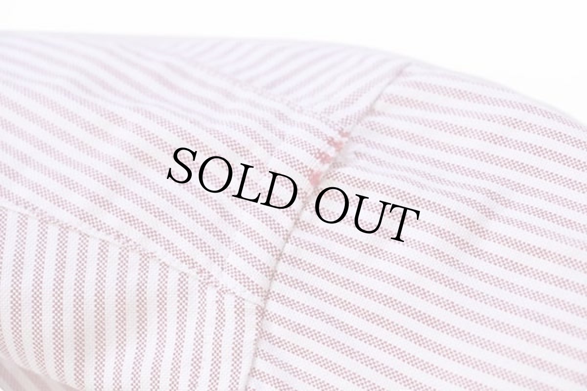 画像6: USA製 Brooks Brothersブルックスブラザーズ ストライプ ボタンダウン オックスフォード コットンシャツ 薄赤×白 15.5 (6)