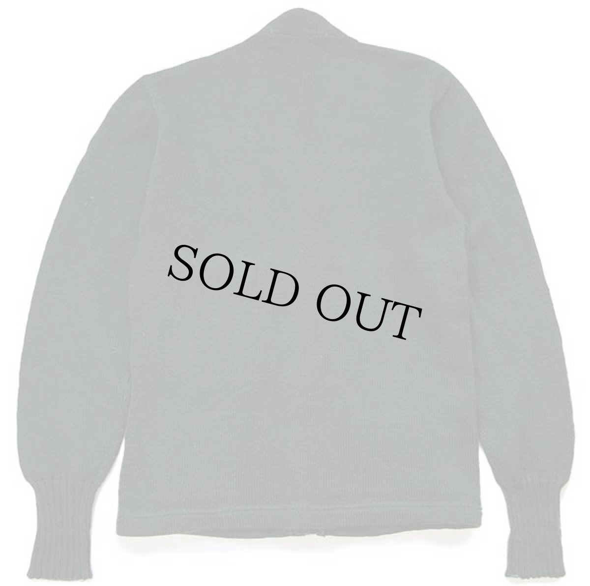 画像2: 60s Solomon's SPORT SHOP パッチ付き ウールニット レタードカーディガン 深緑 36 (2)