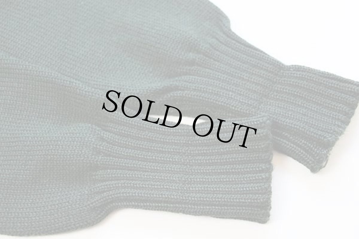 画像6: 60s Solomon's SPORT SHOP パッチ付き ウールニット レタードカーディガン 深緑 36 (6)