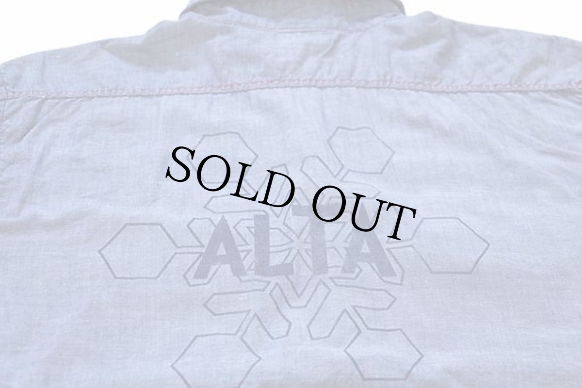 画像4: 70s USA製 Sport King ALTA バックプリント コットン シャンブレーシャツ L★FIVE BROTHER (4)