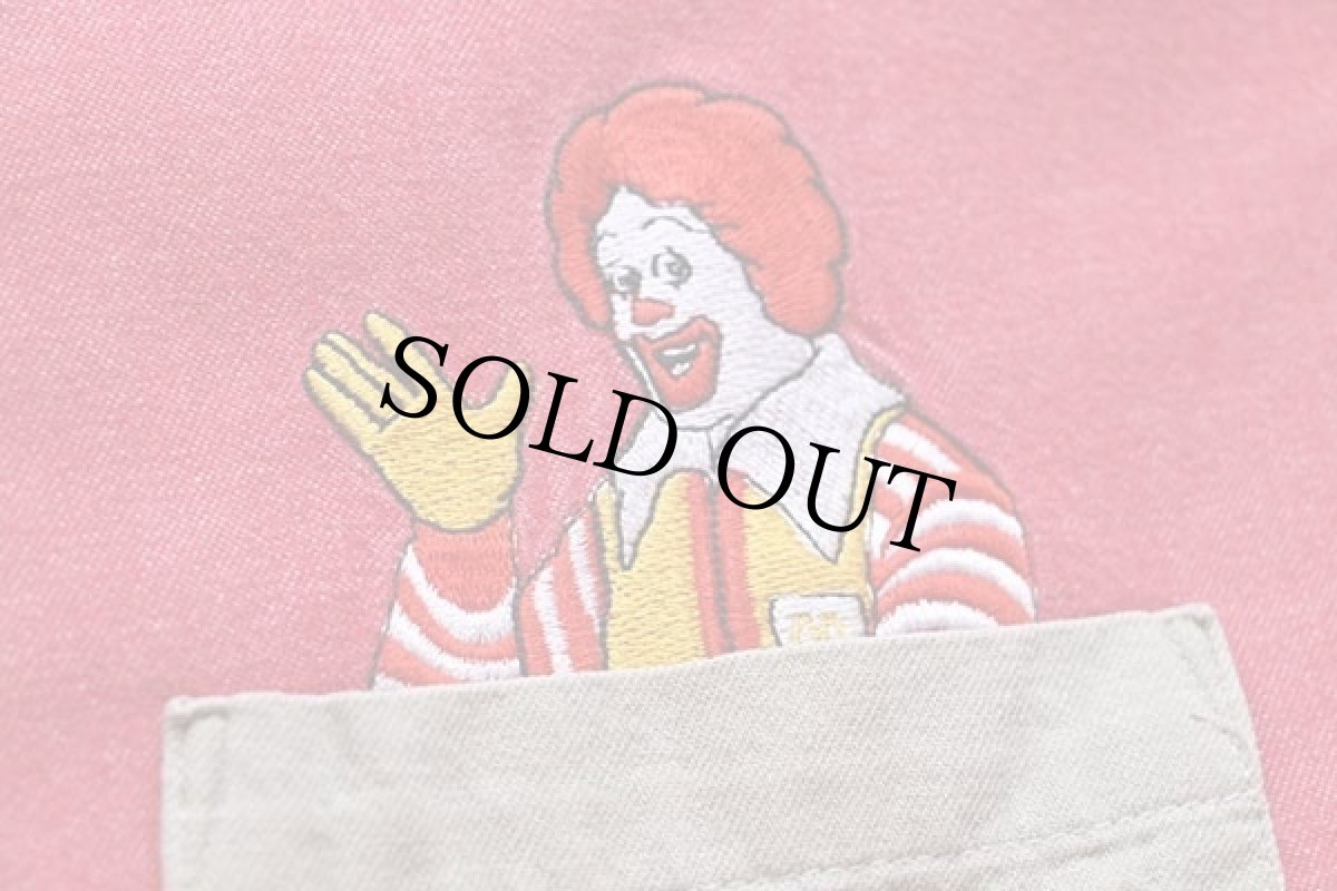 画像5: 80s USA製 CRYSTAL SPRINGS マクドナルド刺繍 クレイジーパターン コットン ダンガリーシャツ XL (5)