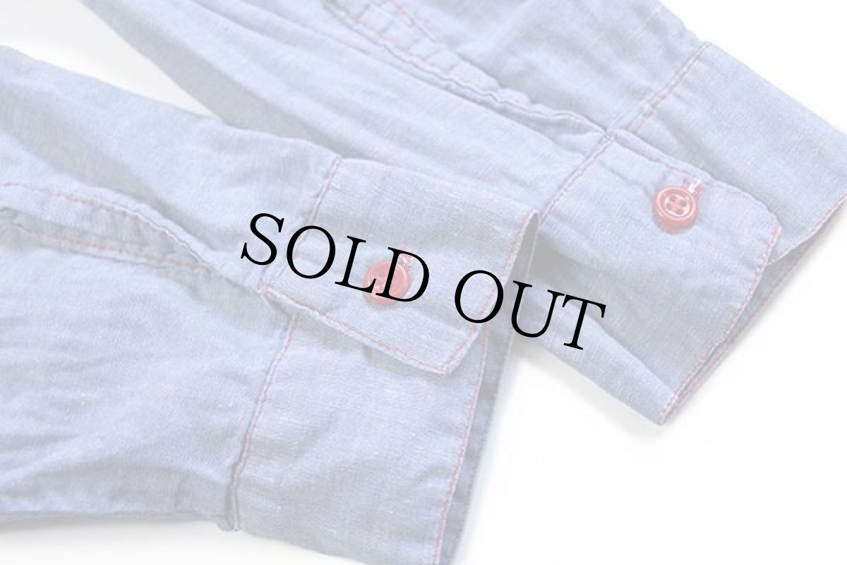 画像7: 70s USA製 Sport King ALTA バックプリント コットン シャンブレーシャツ L★FIVE BROTHER (7)