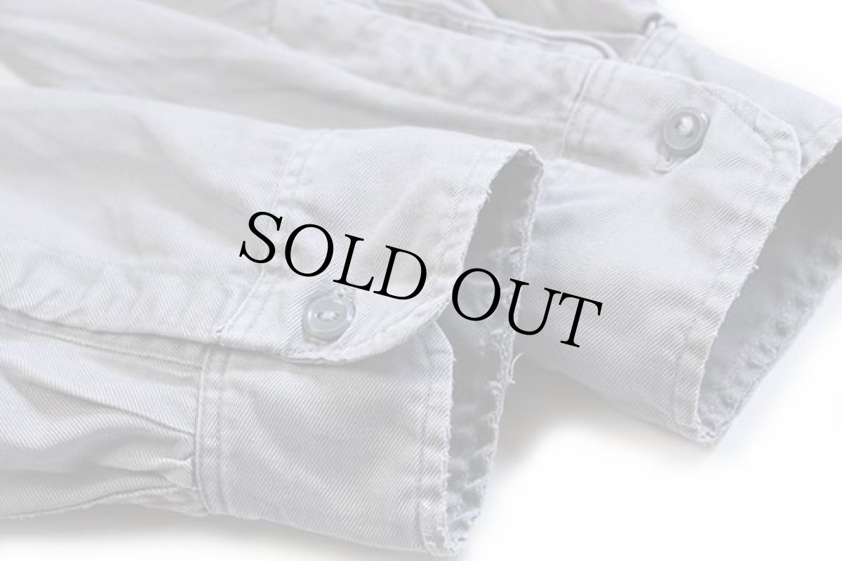 画像5: 60s MONTGOMERY WARD POWR HOUSEパワーハウス パッチ付き コットンツイル ワークシャツ グレー (5)