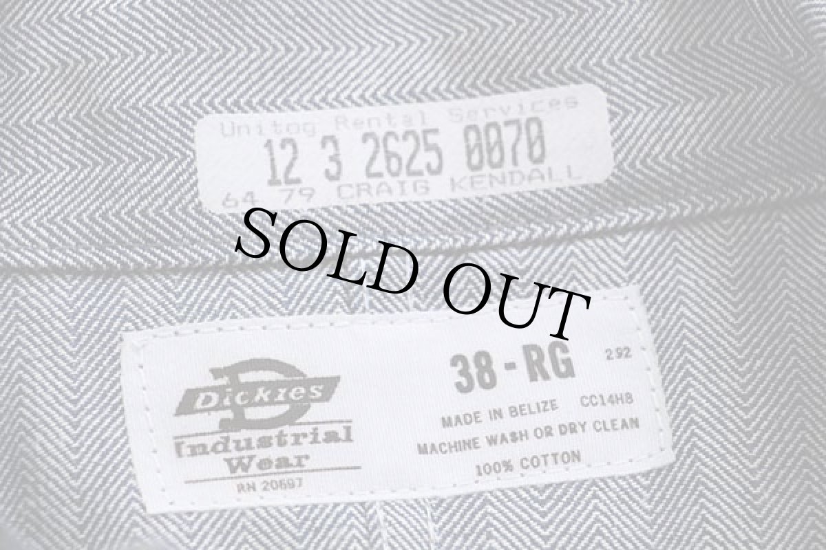 画像5: デッドストック★00s Dickiesディッキーズ HBT ヘリンボーンツイル オールインワン 38-RG★つなぎ (5)