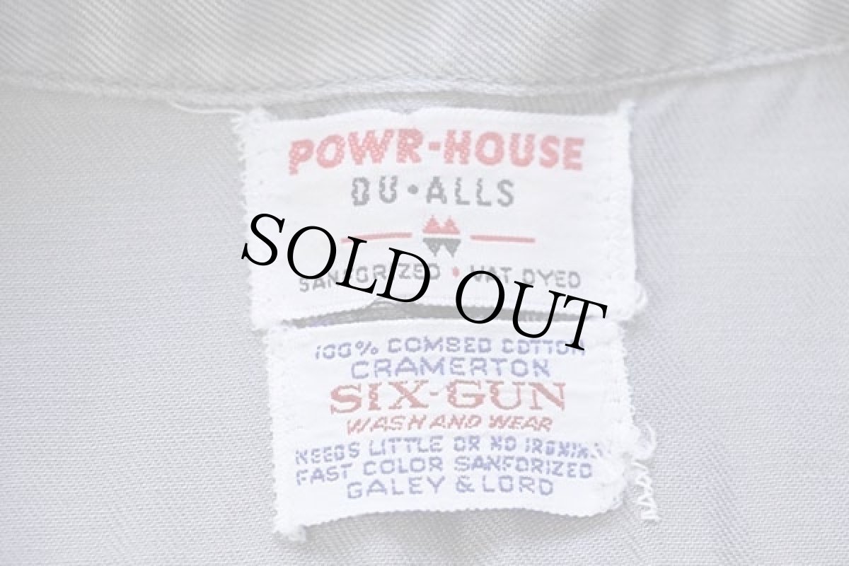 画像4: 60s MONTGOMERY WARD POWR HOUSEパワーハウス パッチ付き コットンツイル ワークシャツ グレー (4)