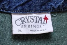 画像4: 80s USA製 CRYSTAL SPRINGS マクドナルド刺繍 クレイジーパターン コットン ダンガリーシャツ XL (4)
