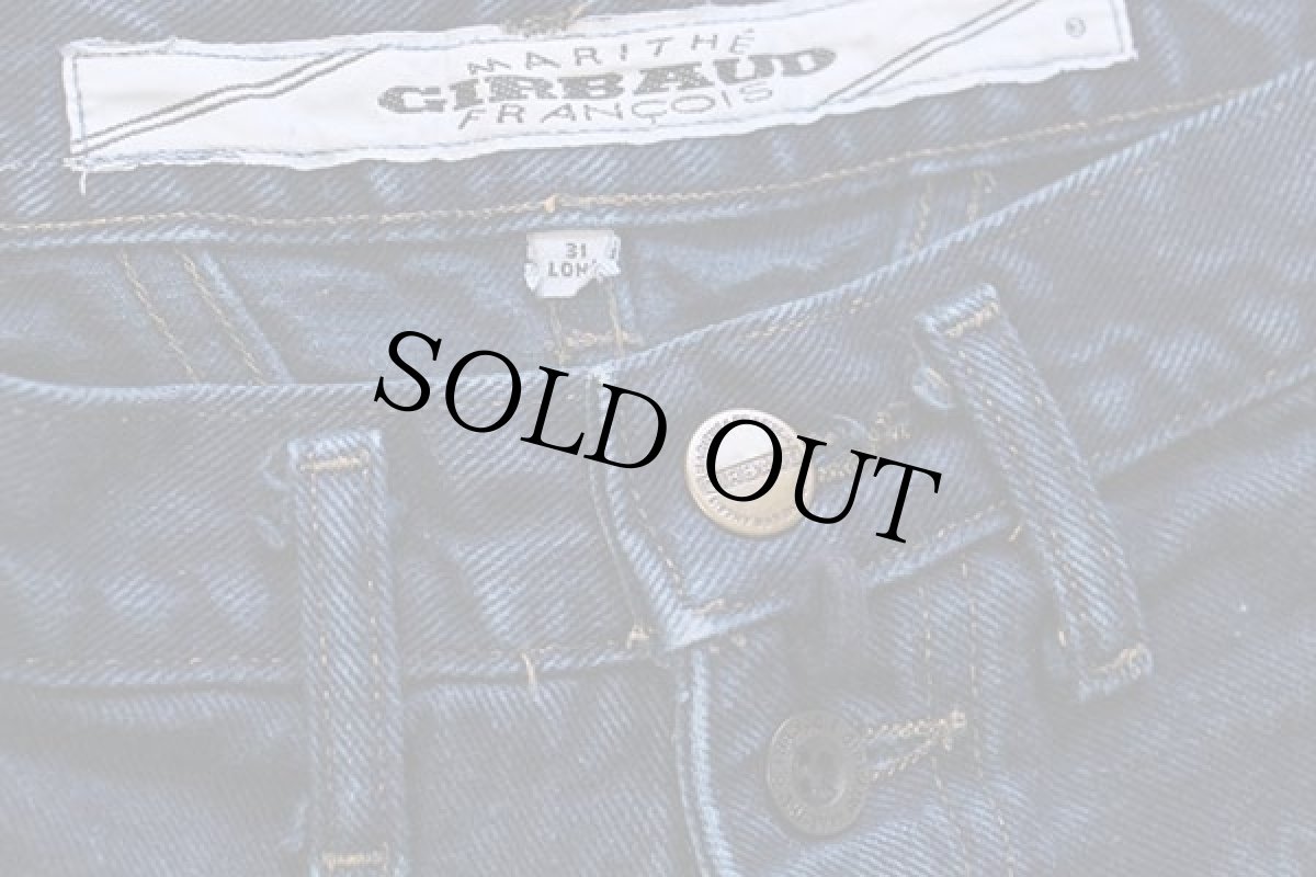 画像6: 90s MARITHE FRANCOIS GIRBAUDマリテフランソワジルボー テーパード カラーデニムパンツ 後染め 紺 31L (6)