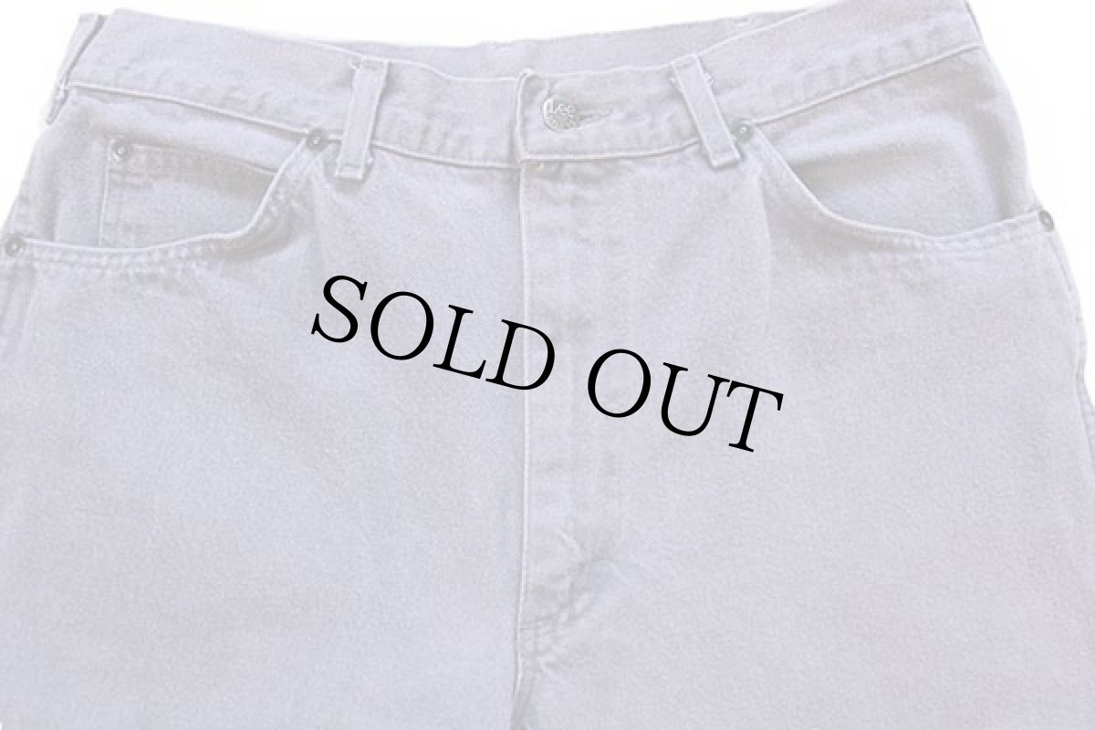 画像4: 90s USA製 Leeリー 200-0204 グレー デニムパンツ w34 L34 (4)