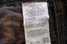 画像6: 00s USA製 carharttカーハート チェック ネルライナー ダック地 ペインターパンツ グレーブラウン w34 L34 (6)