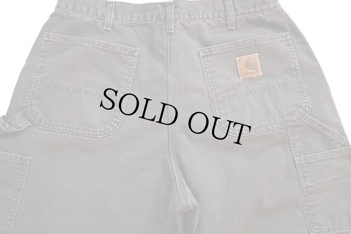 画像5: 00s USA製 carharttカーハート チェック ネルライナー ダック地 ペインターパンツ グレーブラウン w34 L34 (5)