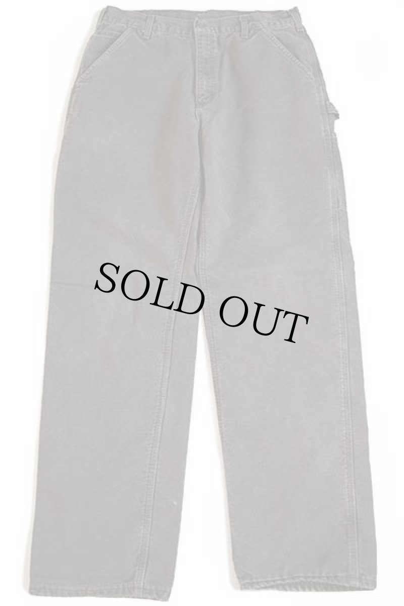 画像2: 00s USA製 carharttカーハート チェック ネルライナー ダック地 ペインターパンツ グレーブラウン w34 L34 (2)