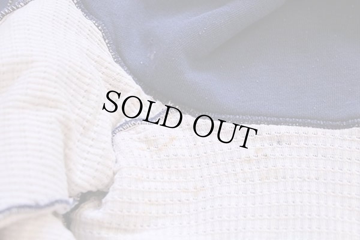 画像8: 60s mayo SPRUCE 無地 裏サーマル スウェット ジップパーカー 紺 フェード M (8)