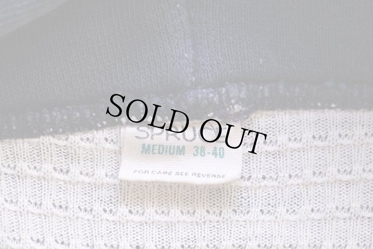 画像4: 60s mayo SPRUCE 無地 裏サーマル スウェット ジップパーカー 紺 フェード M (4)