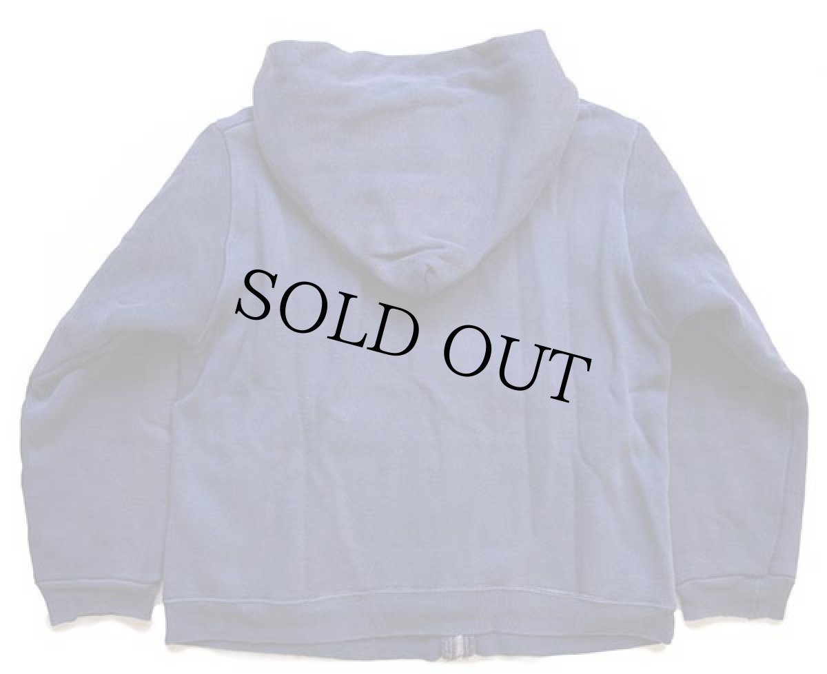 画像2: 60s mayo SPRUCE 無地 裏サーマル スウェット ジップパーカー 紺 フェード M (2)