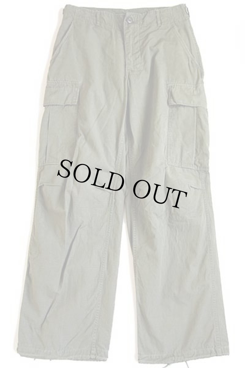 画像2: 60s 米軍 U.S.ARMY ジャングルファティーグパンツ オリーブグリーン R-S (2)