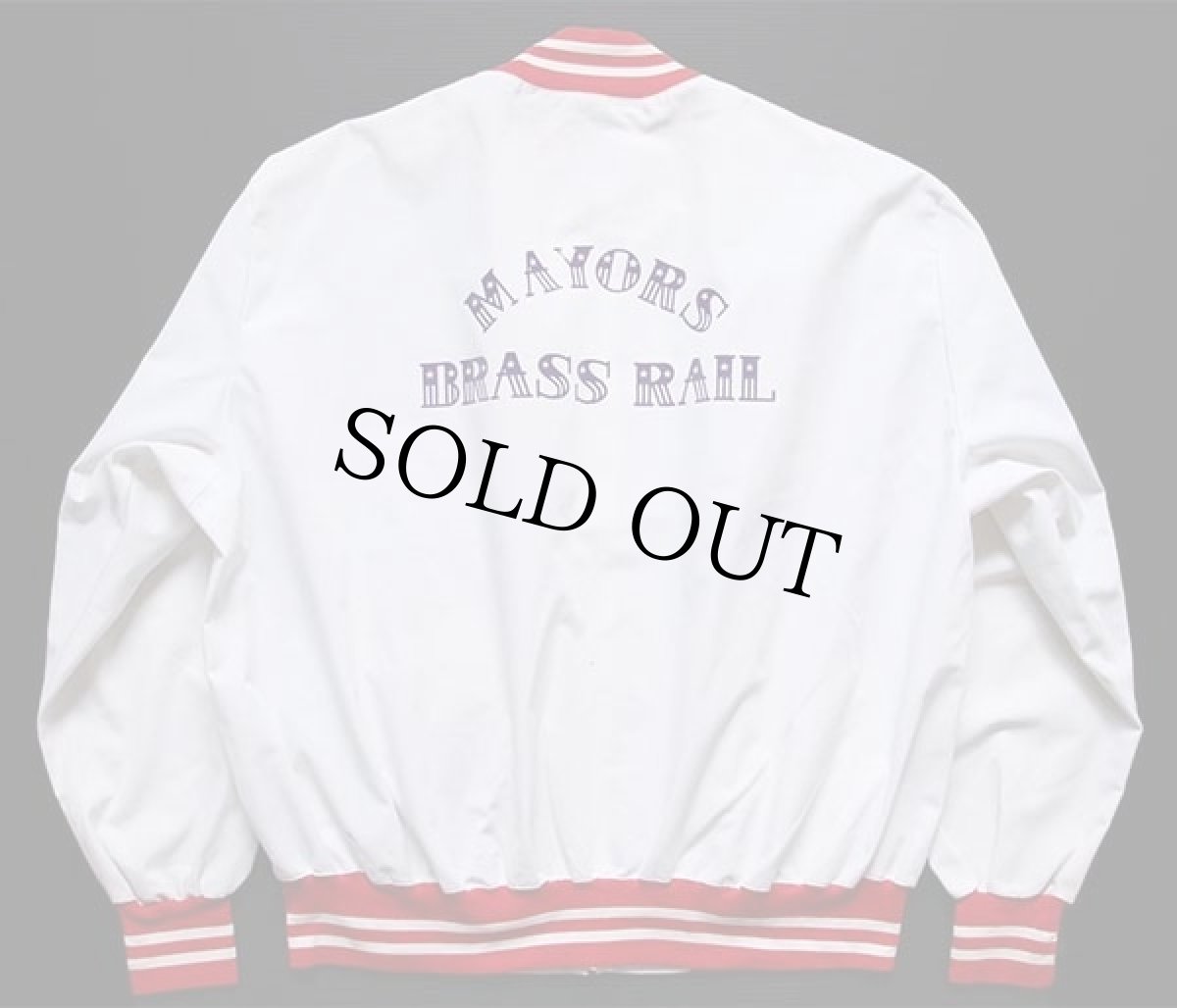 画像2: 70s Championチャンピオン ランタグ MAYORS BRASS RAIL コットンジャケット 白 XL (2)