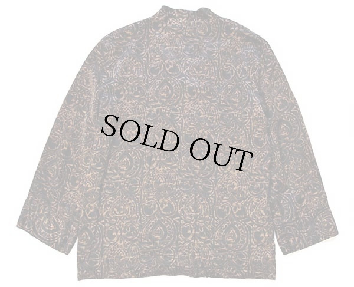 画像2: 90s CHICO'S DESIGN 総柄 シルク チャイナシャツ 黒 1 (2)