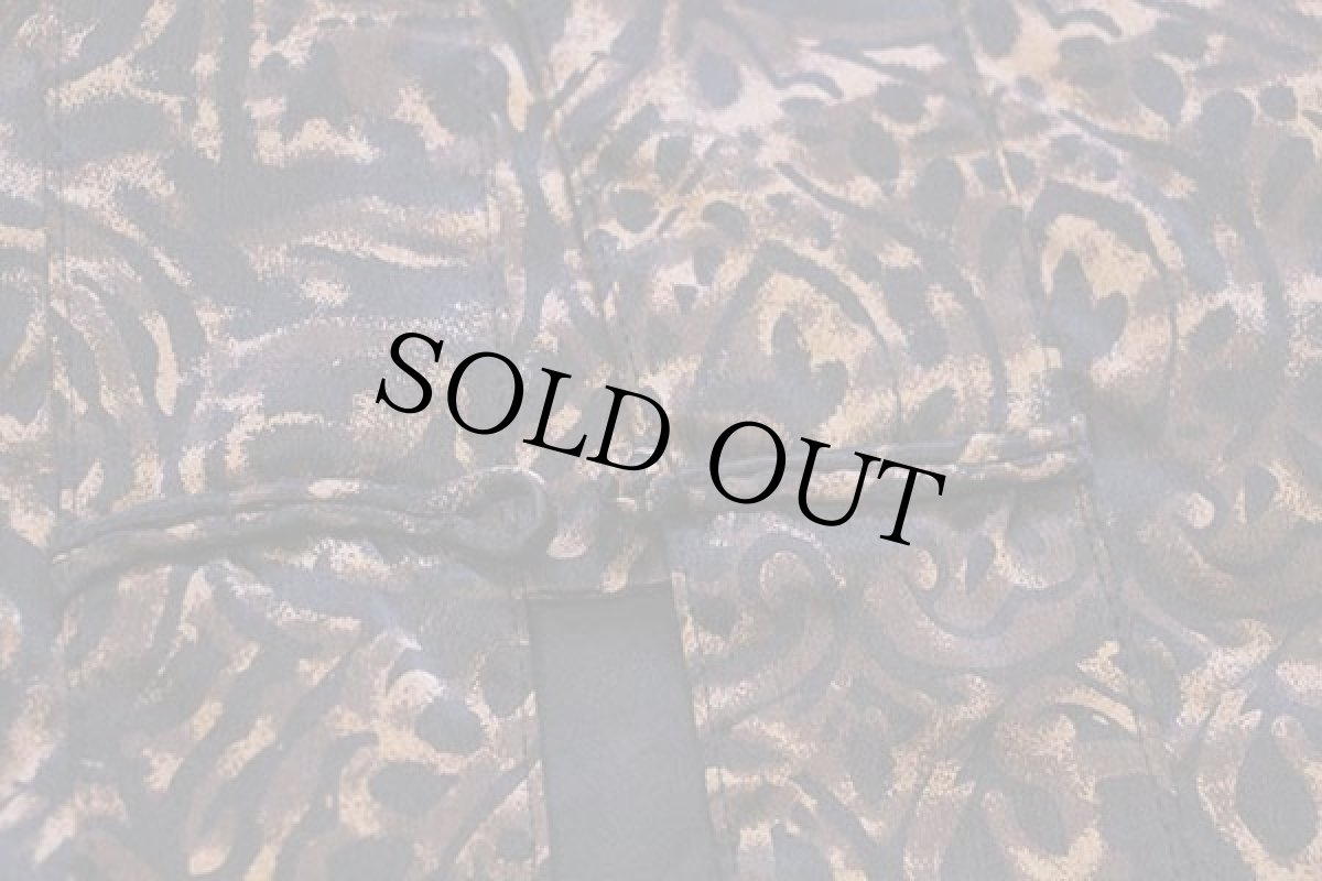 画像5: 90s CHICO'S DESIGN 総柄 シルク チャイナシャツ 黒 1 (5)