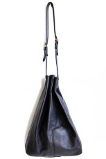 画像2: USA製 COACH オールド コーチ 巾着 レザー ハンドバッグ 黒★9166 (2)