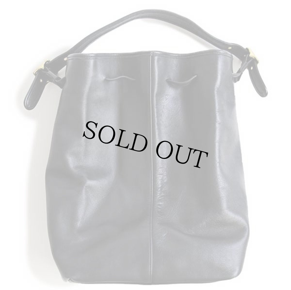 画像4: USA製 COACH オールド コーチ 巾着 レザー ハンドバッグ 黒★9166 (4)