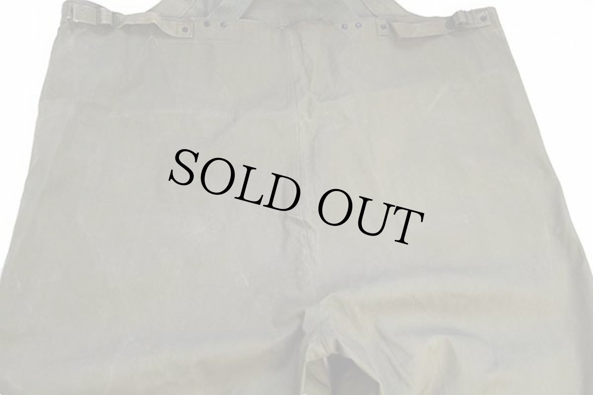 画像7: 40s 米軍 U.S.NAVY N-2 デッキ レインパンツ オリーブドラブ M★オーバーオール (7)