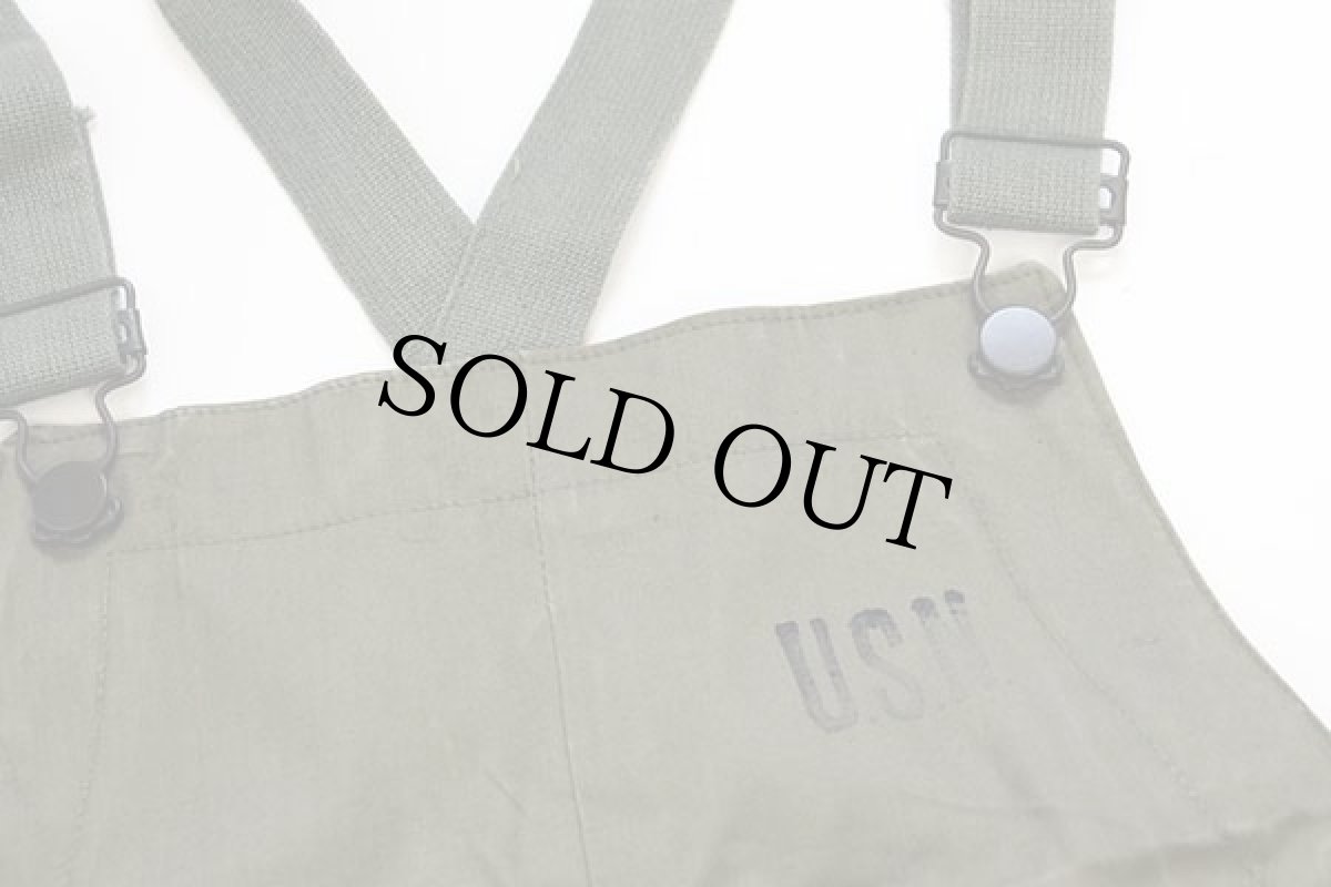 画像4: 40s 米軍 U.S.NAVY N-2 デッキ レインパンツ オリーブドラブ M★オーバーオール (4)