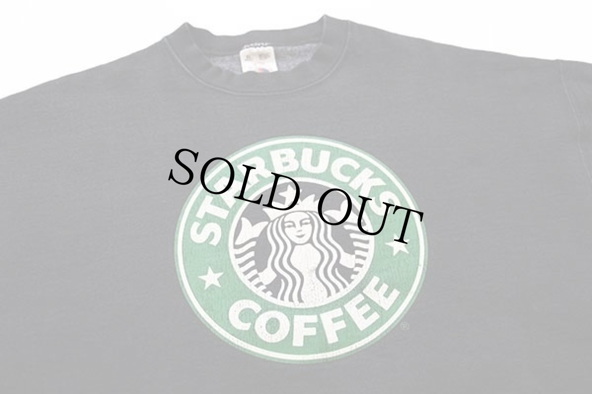 画像3: 90s USA製 STARBUCKS COFFEE スターバックス コーヒー ロゴ スウェット 黒 XL (3)