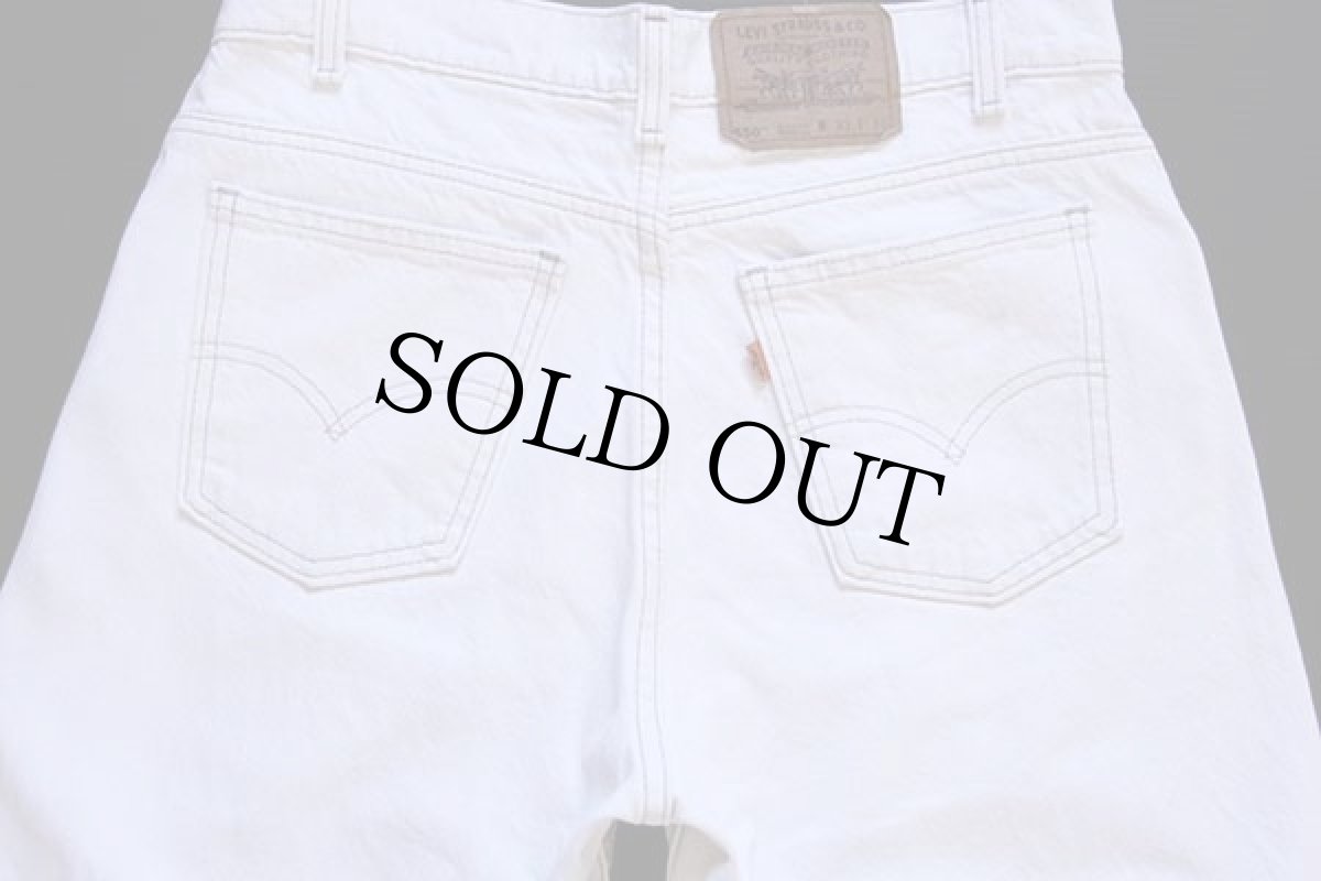 画像5: 90s USA製 Levi'sリーバイス 550 カラーデニムパンツ 生成り w33 L30 (5)