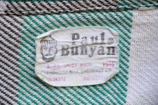 画像4: 70s USA製 Paul Bunyan ブロックチェック コットン フランネルシャツ 15.5 (4)