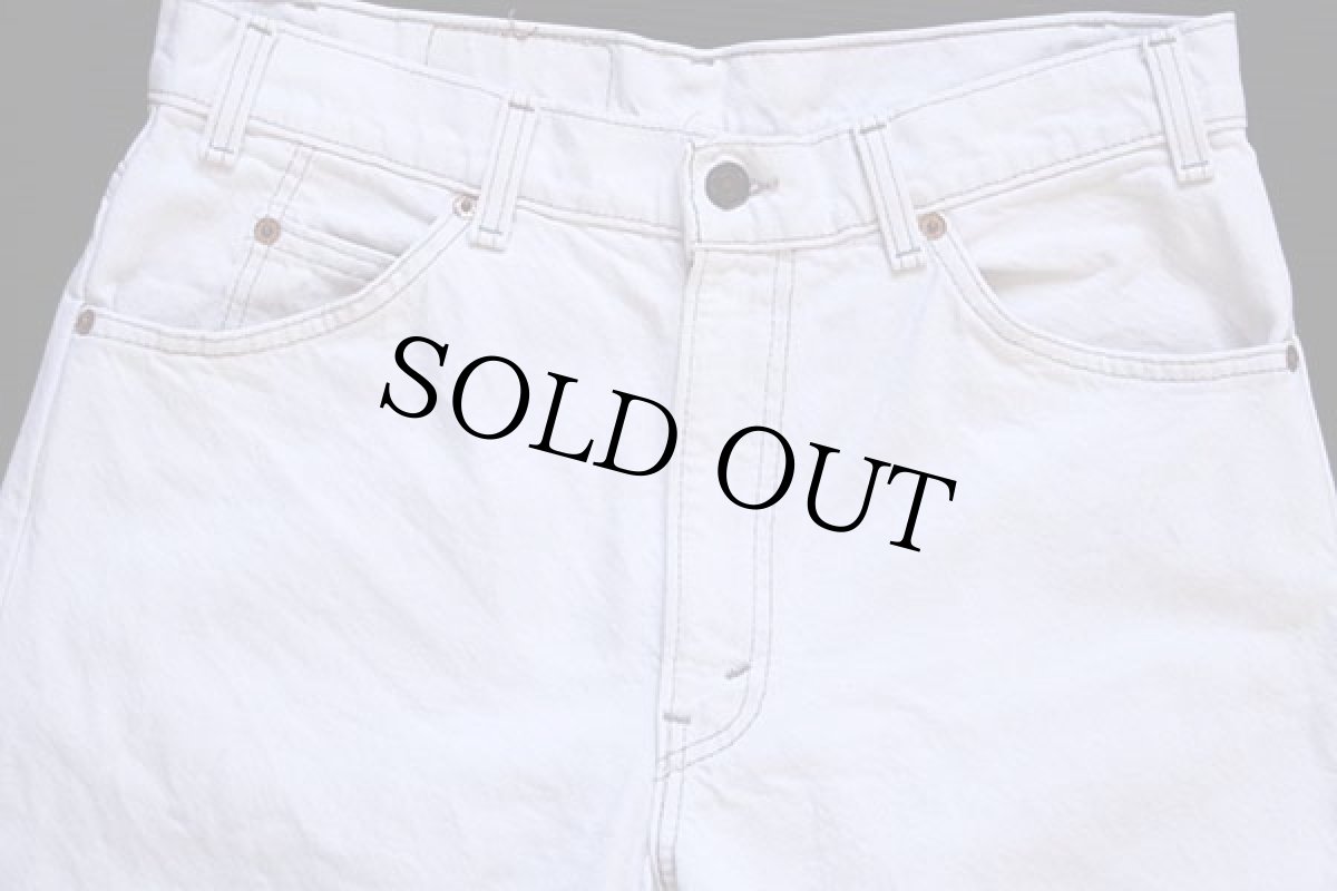 画像4: 90s USA製 Levi'sリーバイス 550 カラーデニムパンツ 生成り w33 L30 (4)