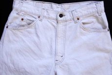 画像4: 90s USA製 Levi'sリーバイス 550 カラーデニムパンツ 生成り w33 L30 (4)