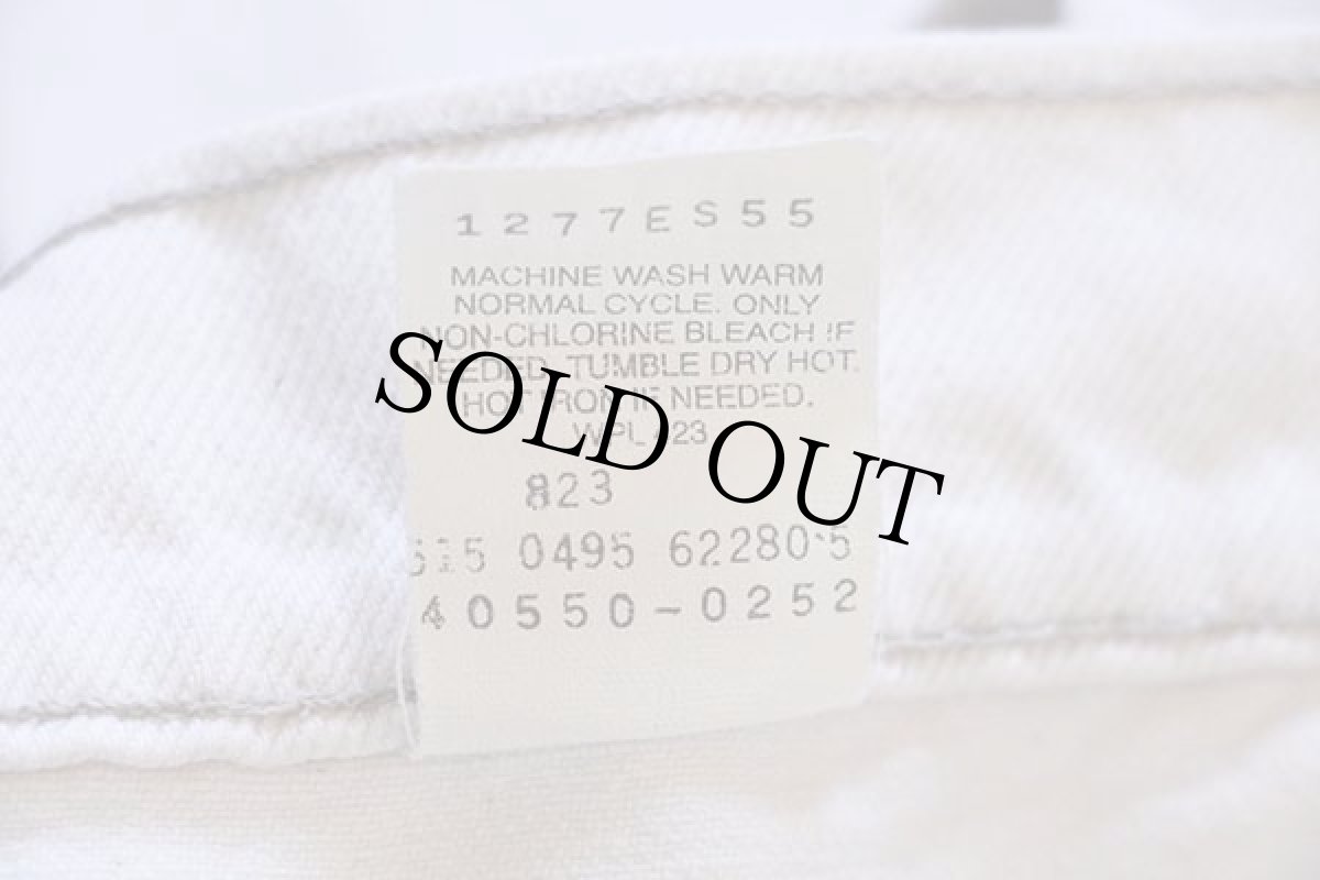 画像8: 90s USA製 Levi'sリーバイス 550 カラーデニムパンツ 生成り w33 L30 (8)