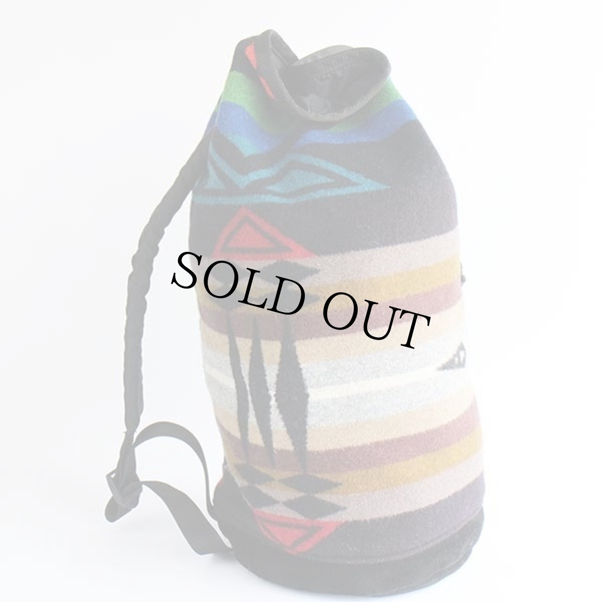 画像2: 80s USA製 PENDLETONペンドルトン ネイティブ柄 ボトムレザー ウール ブランケット ワンショルダーバッグ (2)