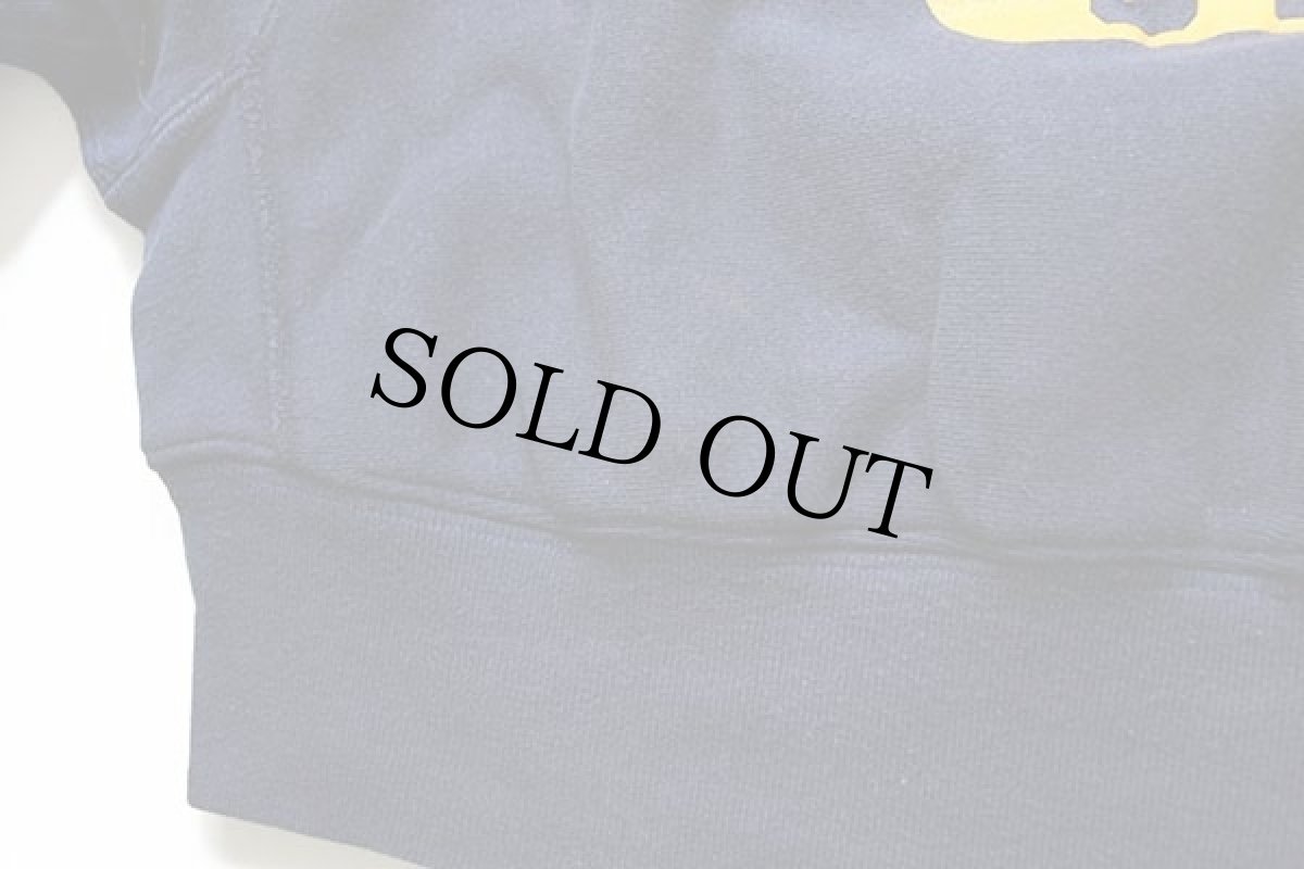 画像5: 90s USA製 Championチャンピオン IOWA 51 リバースウィーブ カットオフ 半袖スウェット ショート丈 カスタム 紺 (5)